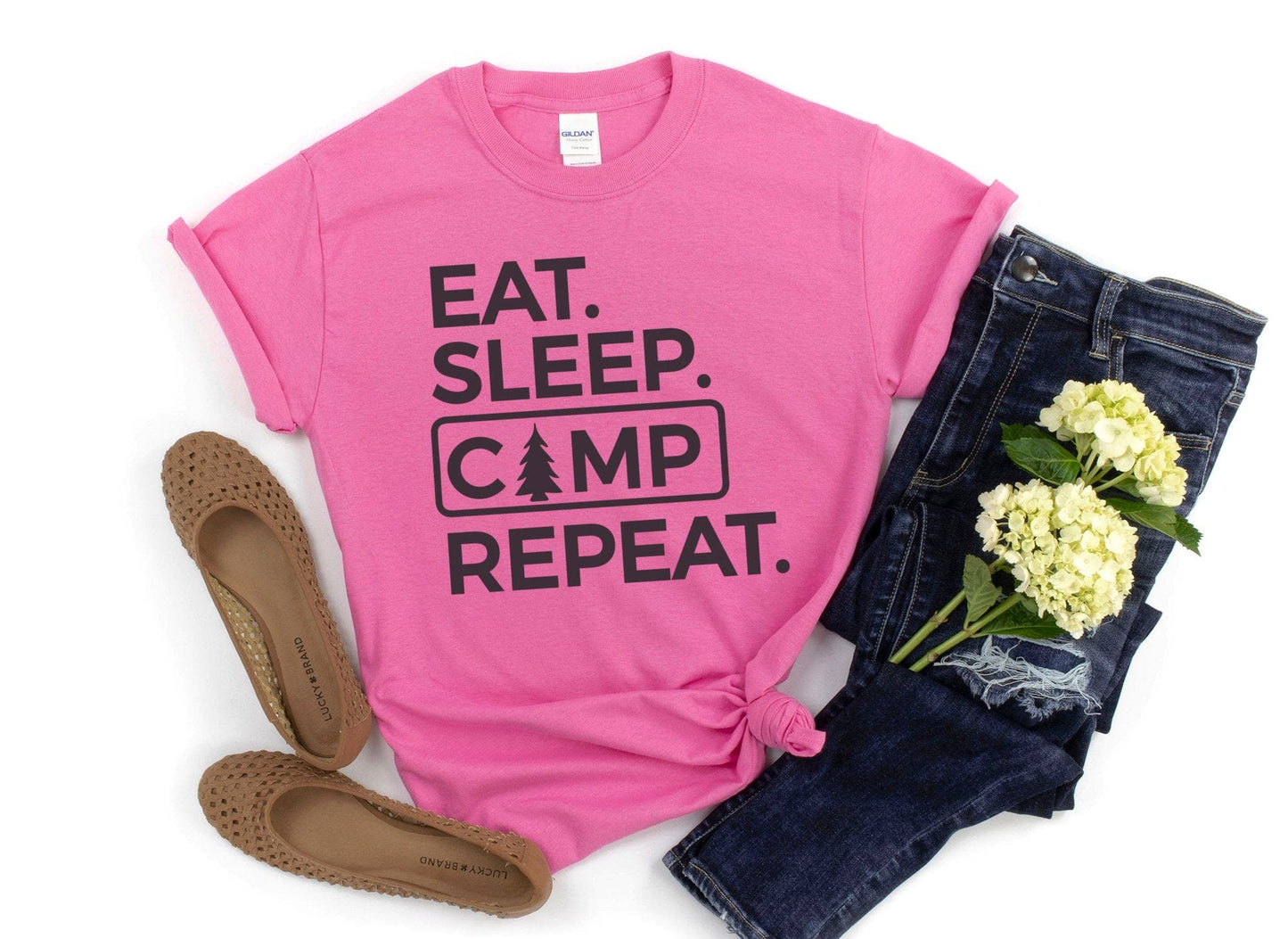 Eat Sleep Camp Repeat Tee