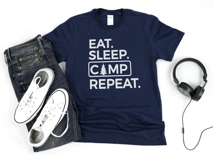 Eat Sleep Camp Repeat Tee