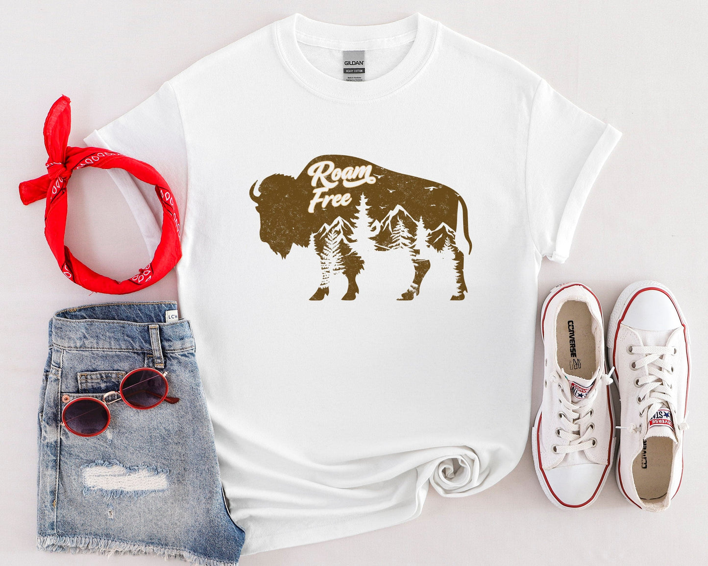 Roam Free Bison Tee