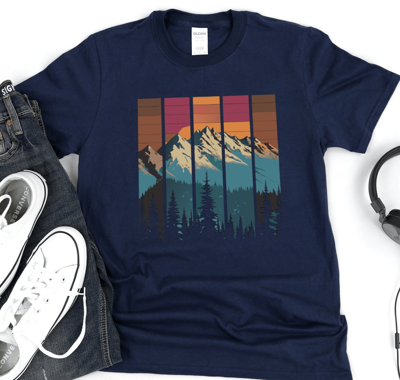 Retro Sunset Wilderness Tee