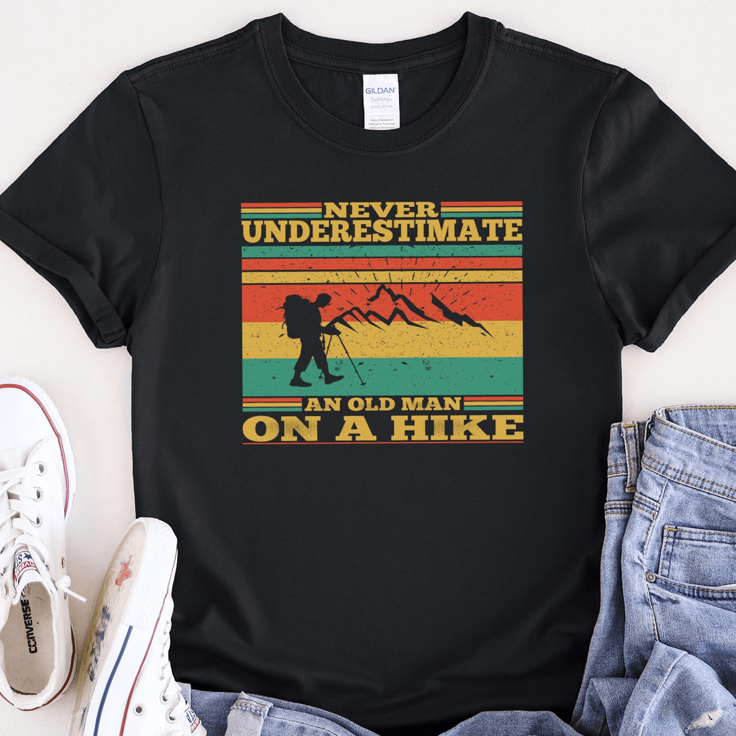 Never Underestimate An Old Man Tee