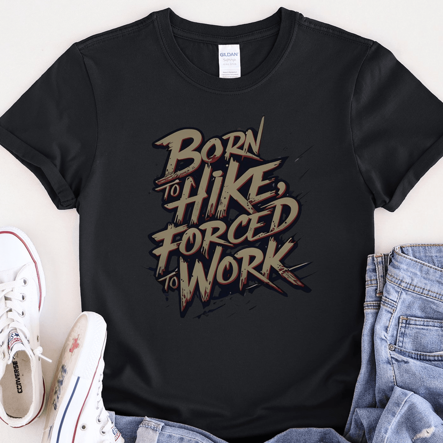 Born To Hike Forced To Work Tee