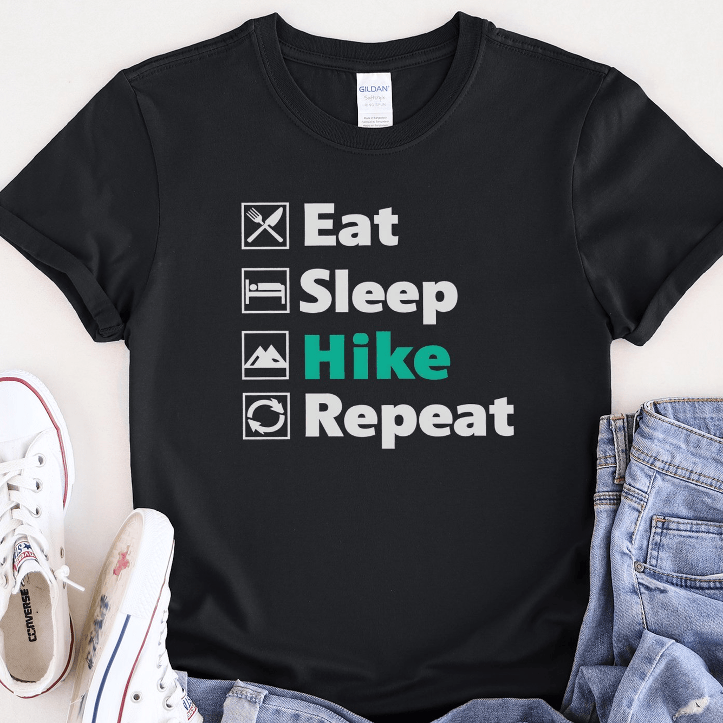 Eat Sleep Hike Repeat T-shirt