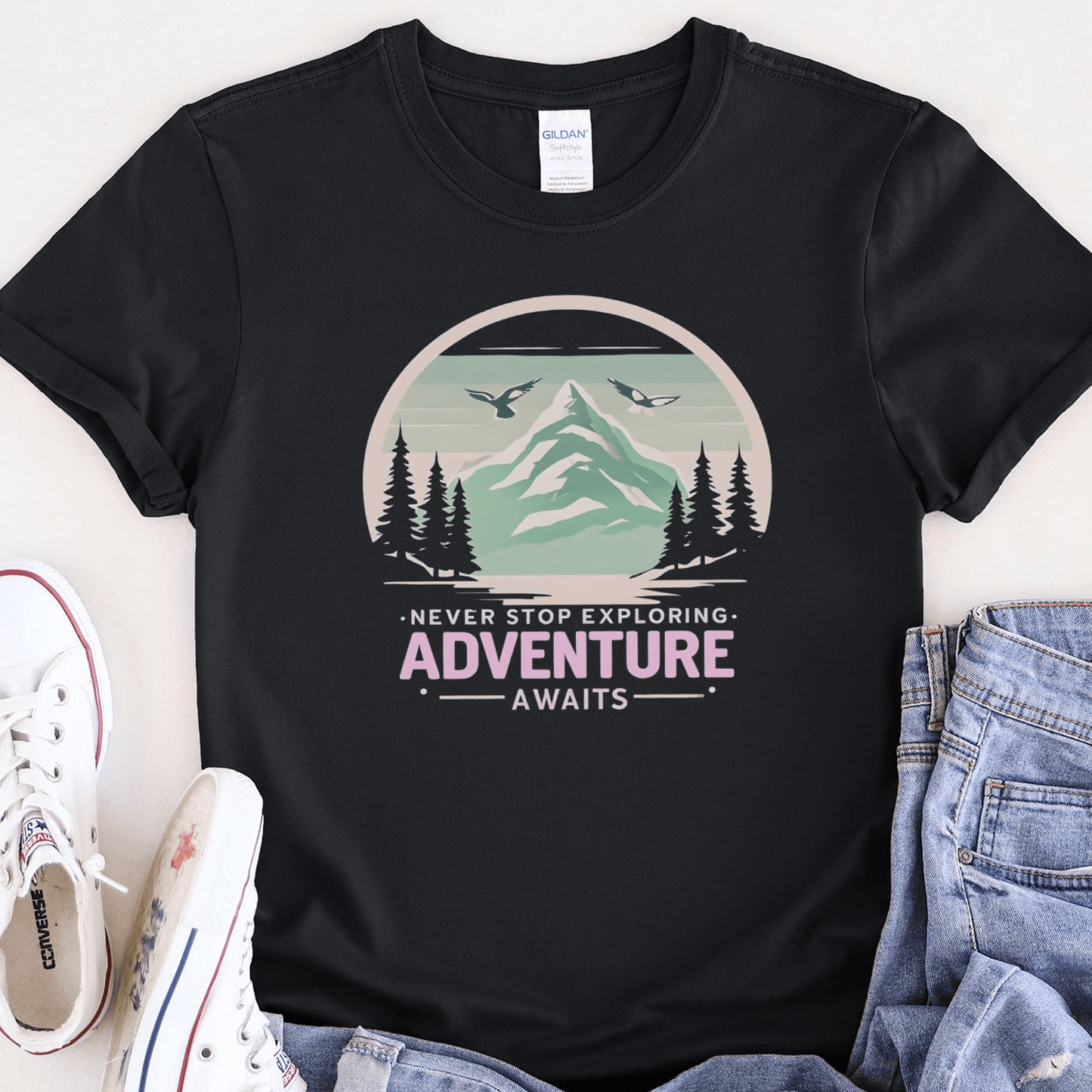 Serene Mountain Adventure Awaits Tee