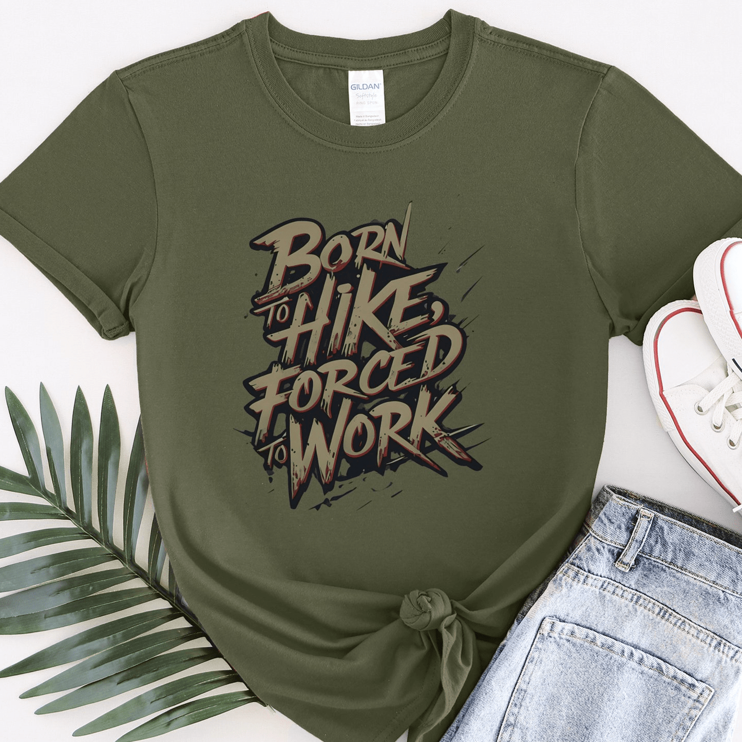 Born To Hike Forced To Work Tee